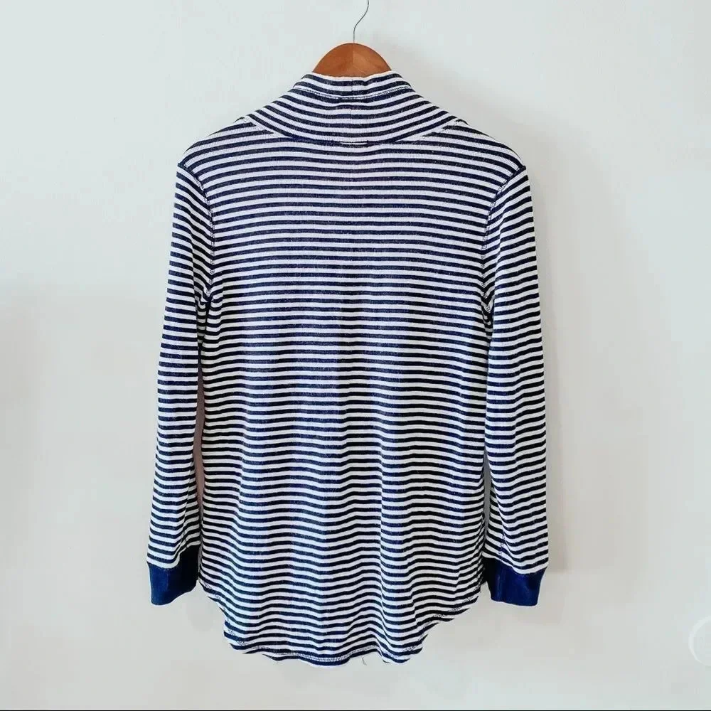 J. Crew Mercantile Striped Funnel Neck Sweatshirt